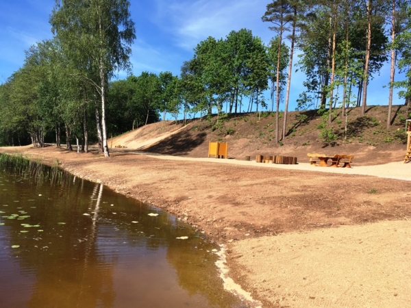 Peldvietas labiekārtošana pie Dabaru ezera