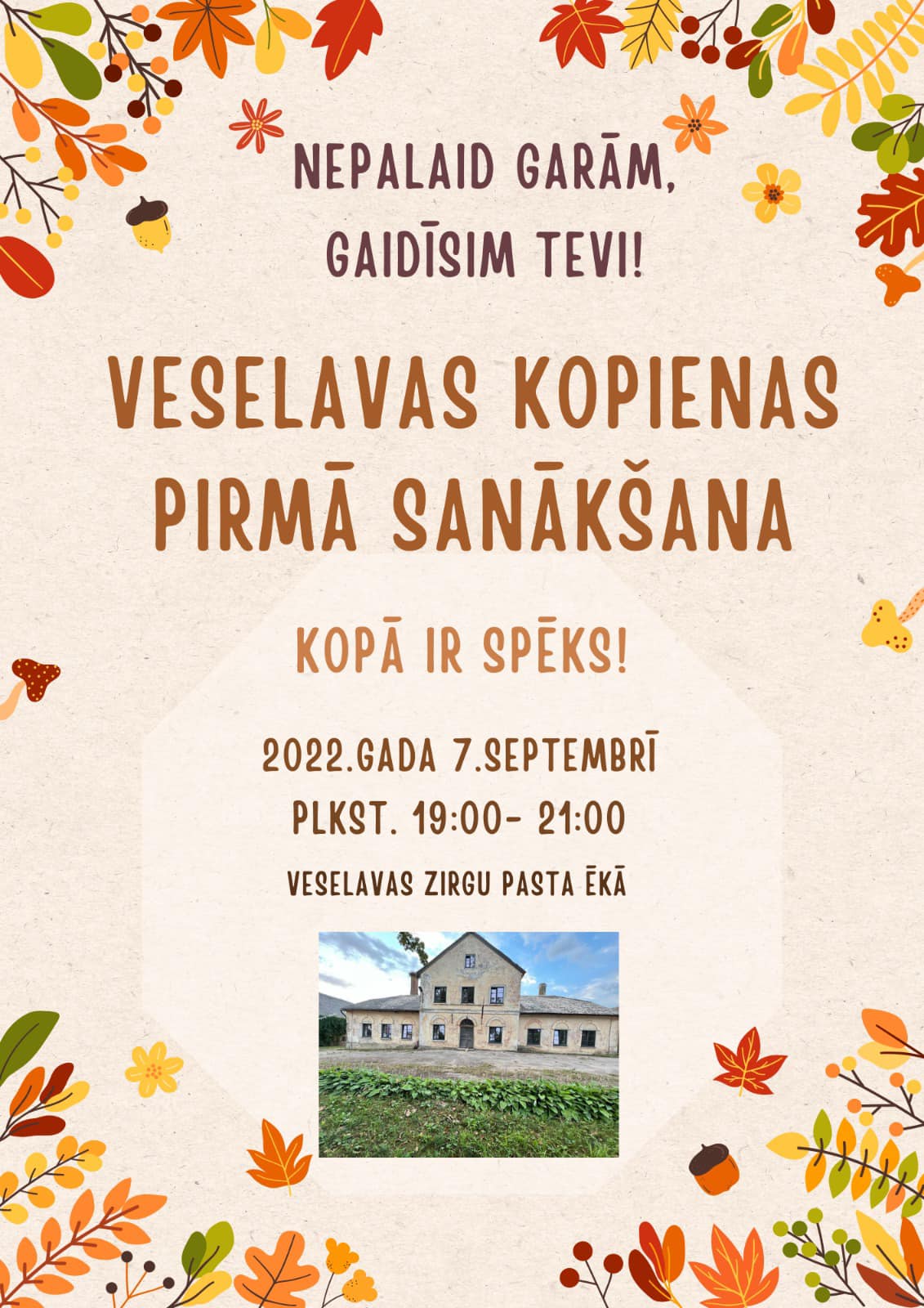 Notikusi pirmā Veselavas kopas tikšanās