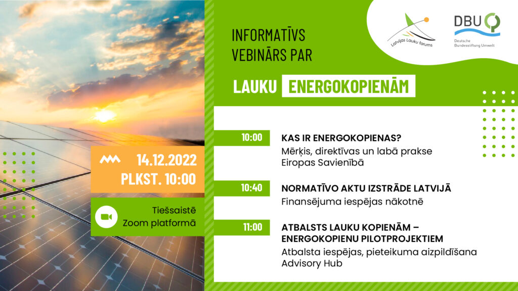 Vebinārs par lauku energokopienām