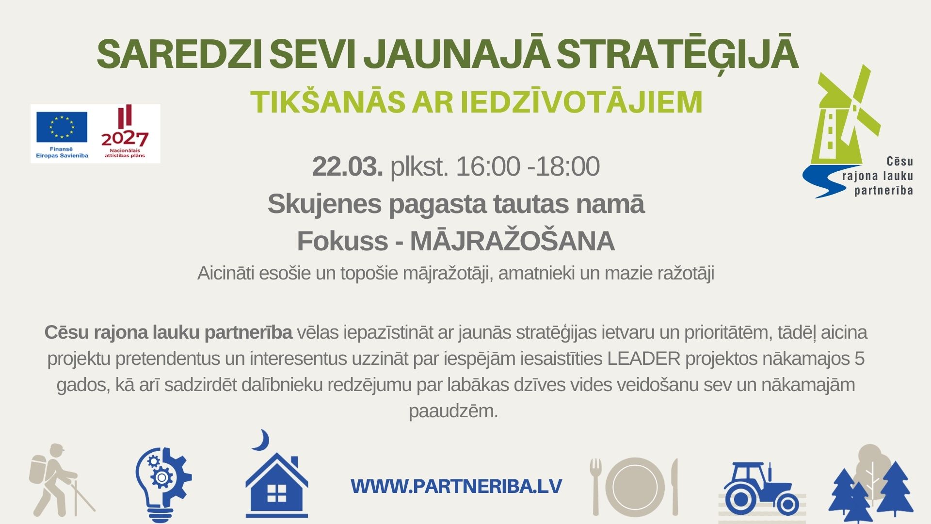 Tikšanās ar iedzīvotājiem Skujenē