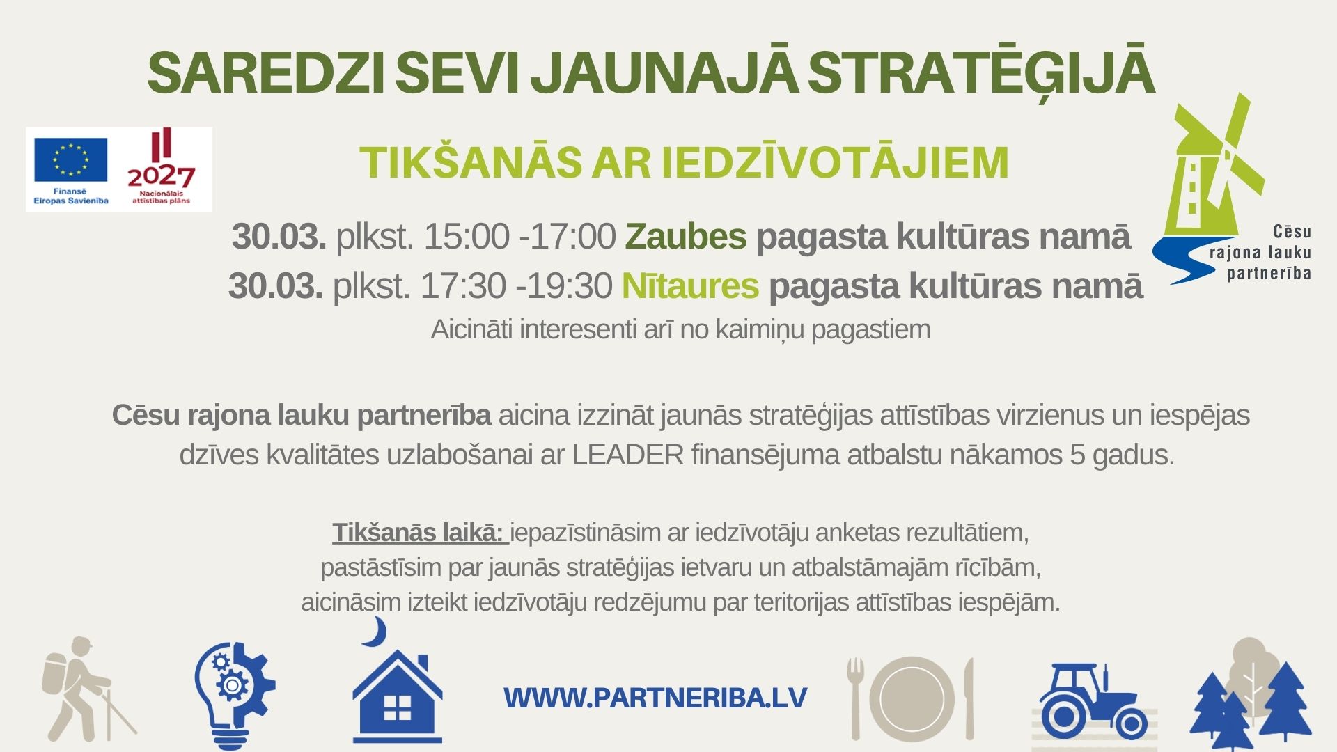 Tikšanās ar iedzīvotājiem Zaubē