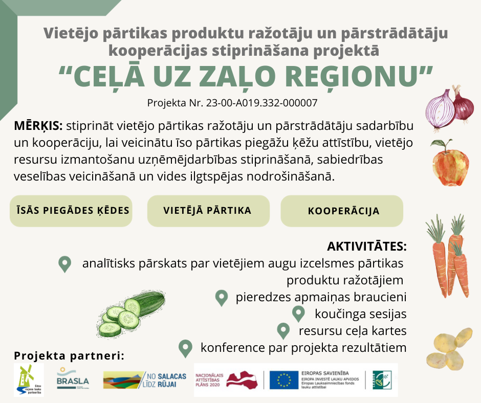 Biedrība uzsāk realizēt jaunu sadarbības projektu “CEĻĀ UZ ZAĻO REĢIONU”
