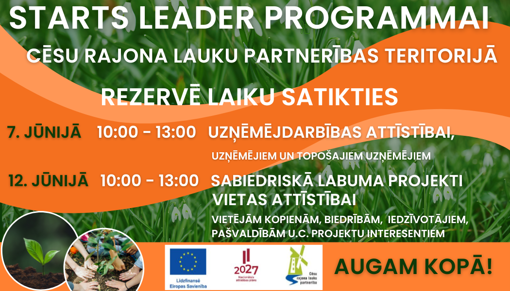 STARTS LEADER PROGRAMMAI CĒSU RAJONA LAUKU PARTNERĪBAS DARBĪBAS TERITORIJĀ