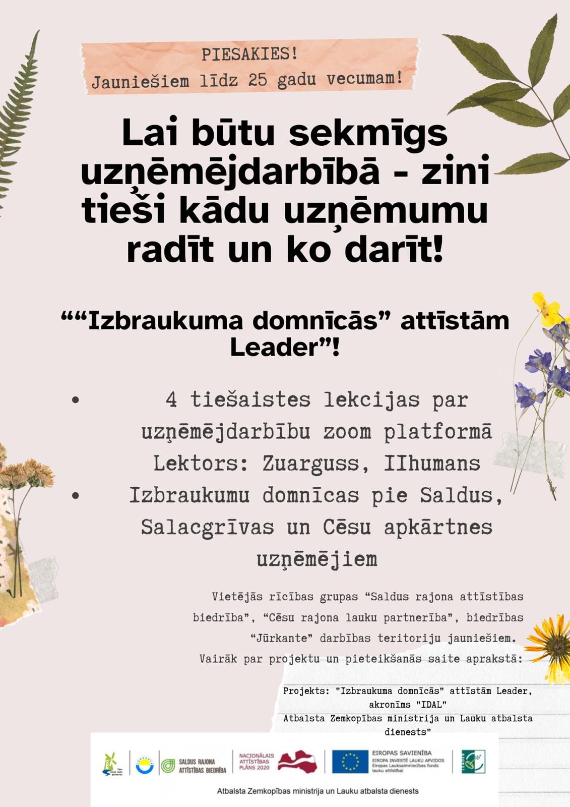 Aicinām jauniešus iesaistīties sadarbības projektā