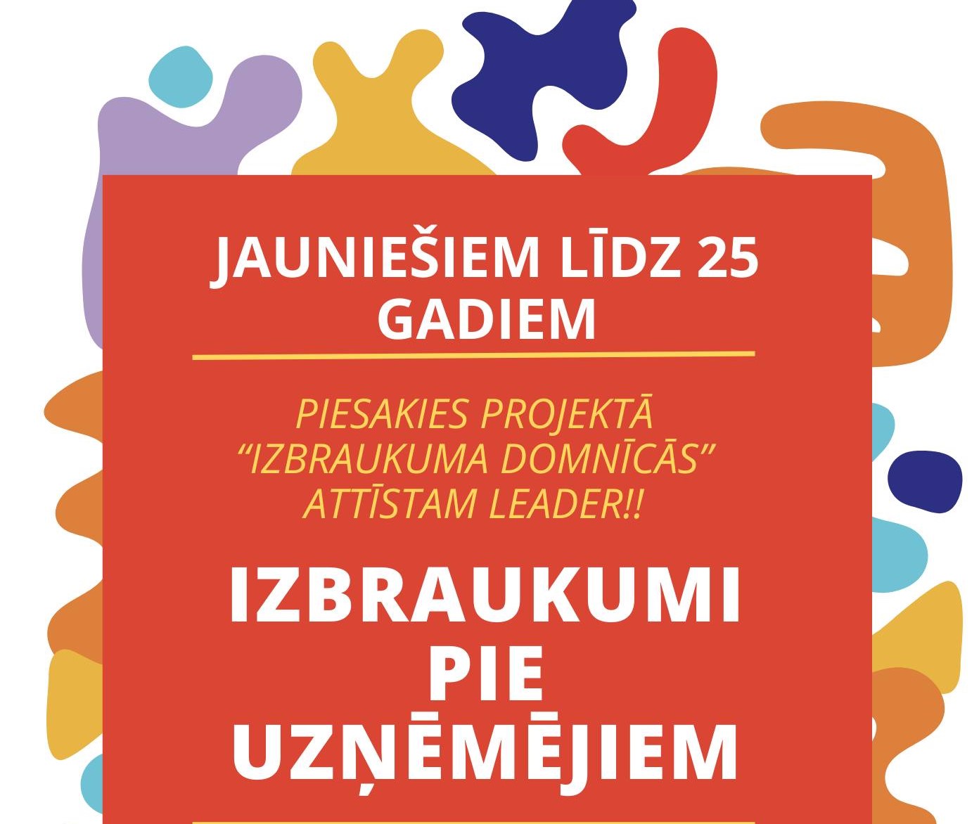 Aicinām pieteikties jauniešus izbraukuma domnīcās Cēsu pusē 21.augusts-23. augusts